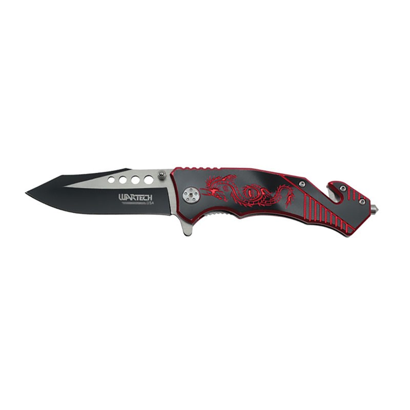 Crimson Wyvern - 8" Spring Assisted Rescue Knife