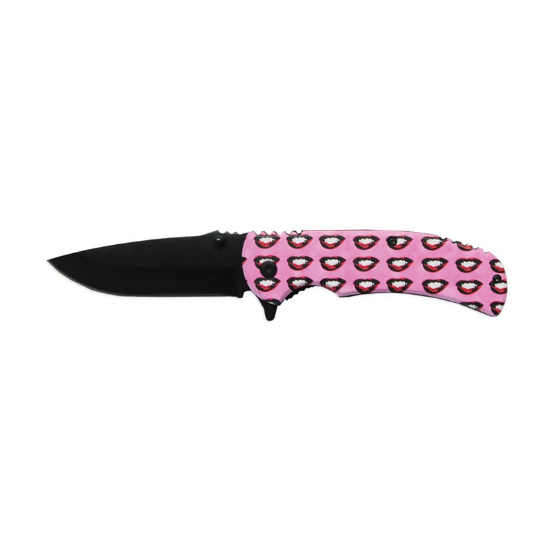 Splash of Brilliance Assisted Opening Folding Knife - Lucious Lips