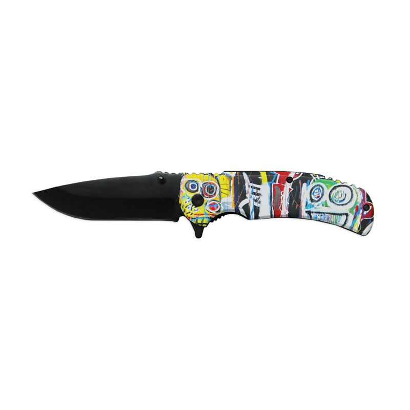 Splash of Brilliance Assisted Opening Folding Knife - Graffiti Glimpse