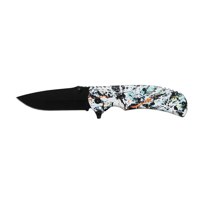 Splash of Brilliance Assisted Opening Folding Knife - Marbled Ink