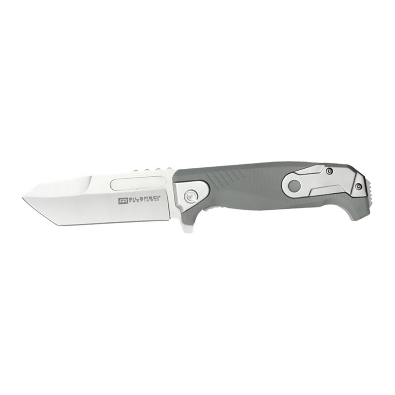 Silver Sentinel - 8" Chrome Milspec Tactical Pocket Knife