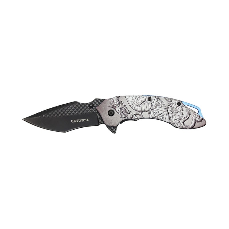 Sleek Titanium Dragon EDC Pocket Knife - Chrome