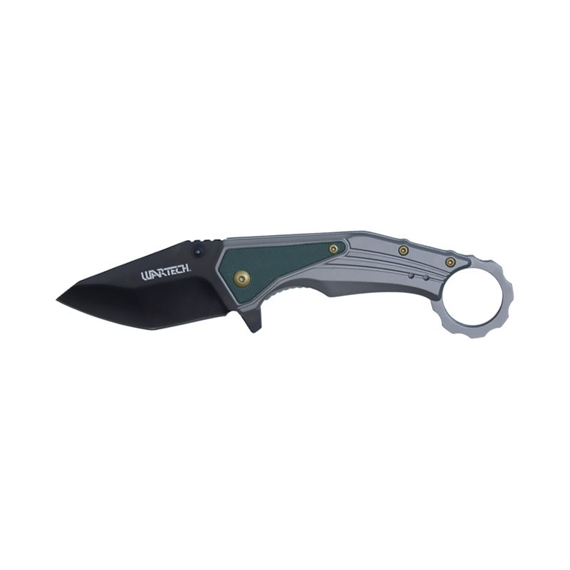 Grey Guardian Tactical Folding Knife with Finger Hole