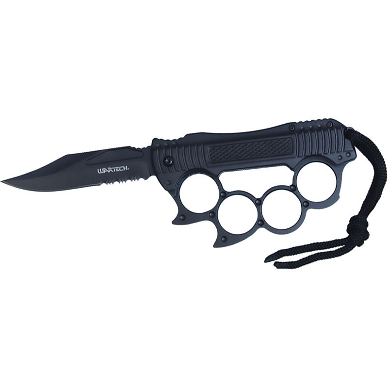 Intrepid Assisted Open Knuckle Knife - Black