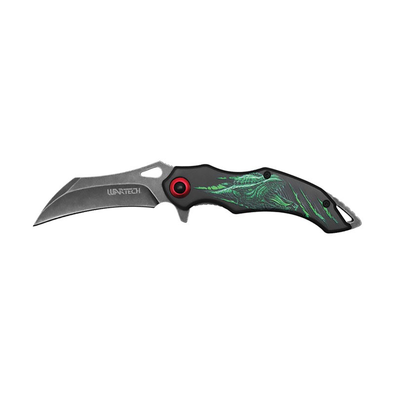 Dragon's Claw 7.5" Stonewash Pocket Knife - Mystic Purple