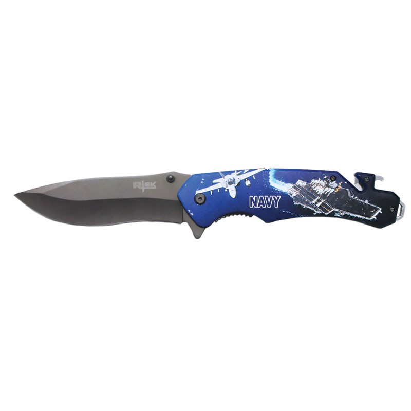 RTEK Tactical Serviceman Tribute Knife - Navy