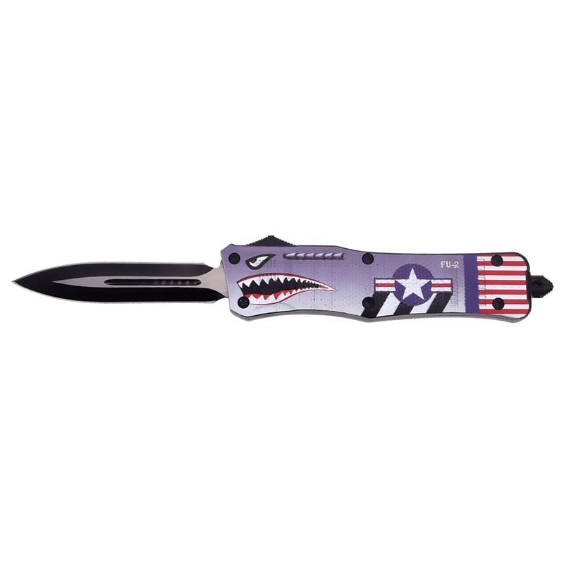 Shark Bomber Design Handle OTF Knife