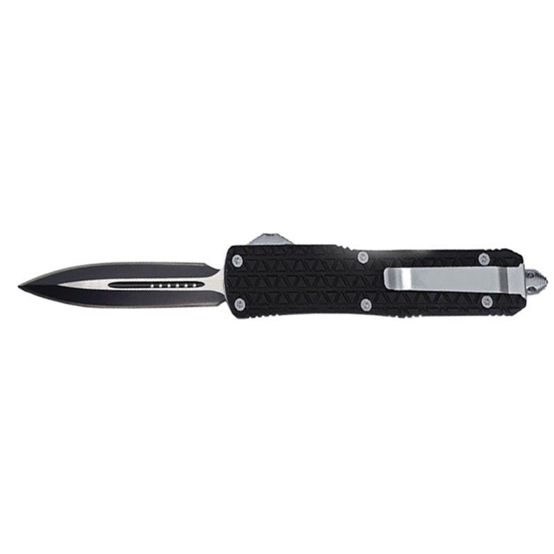 Full Size Gripster Handle OTF Knife - Double Edge