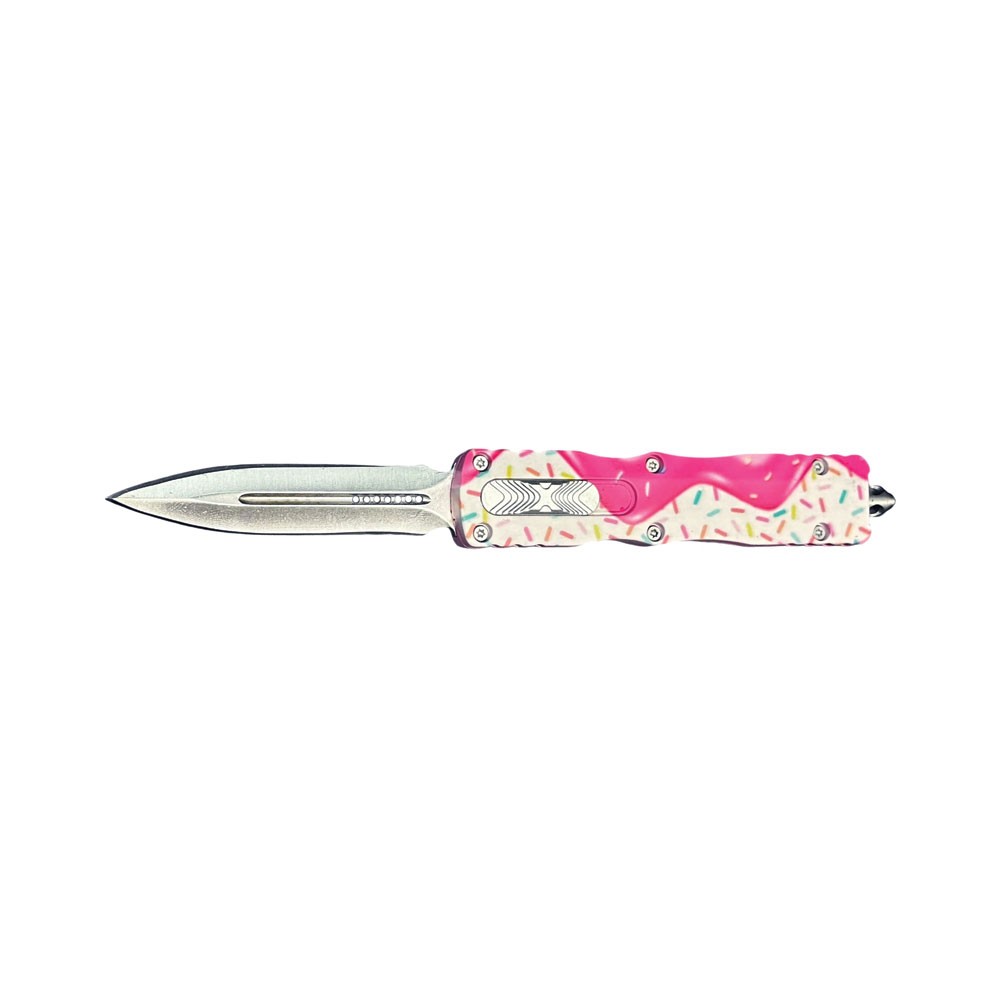 Pink Icing OTF Automatic Knife - A Sugary Twist on Everyday Carry