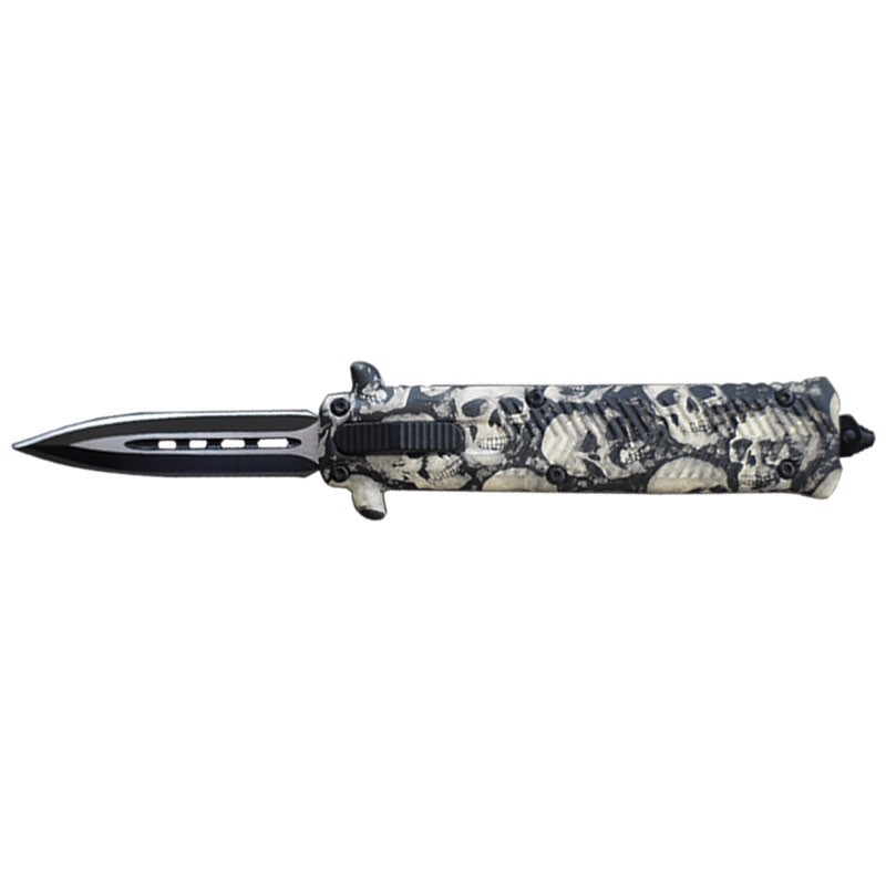 Compact OTF Defense Automatic Dagger - Skull Camo