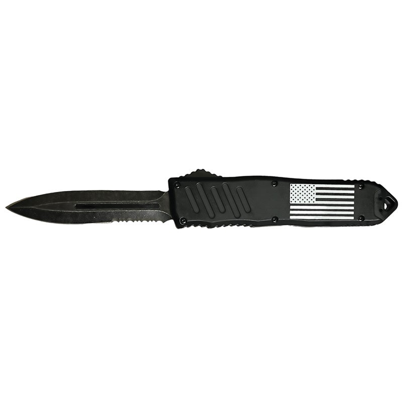 Patriotic Stone Washed Dagger OTF - Black