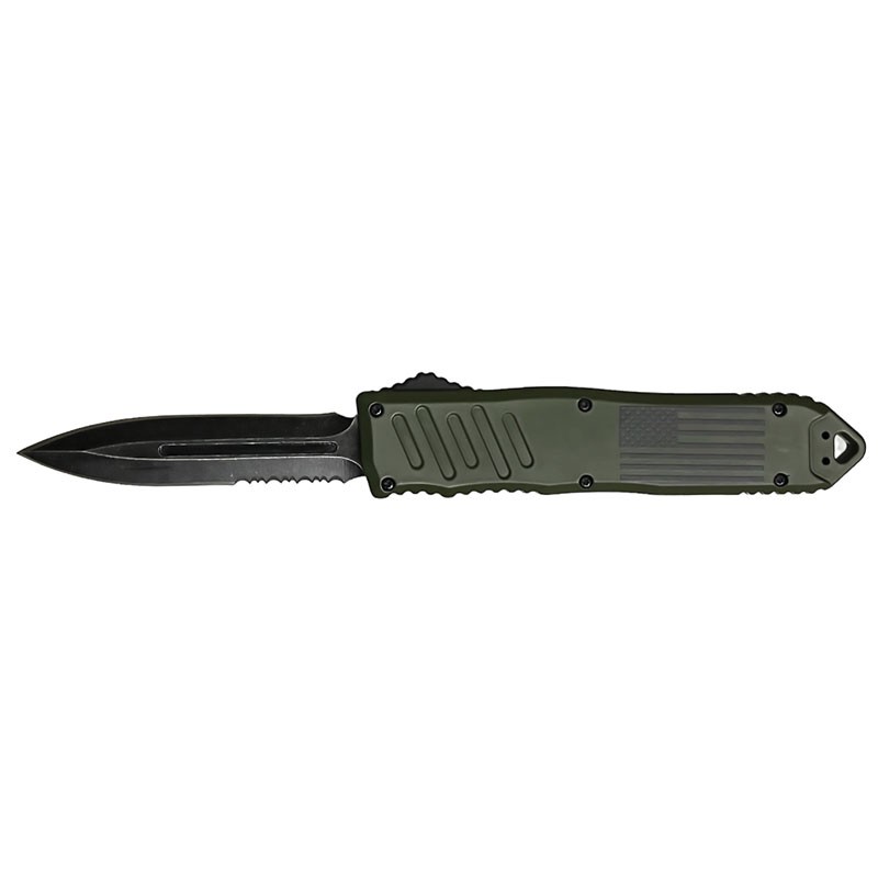 Patriotic Stone Washed Dagger OTF - Green
