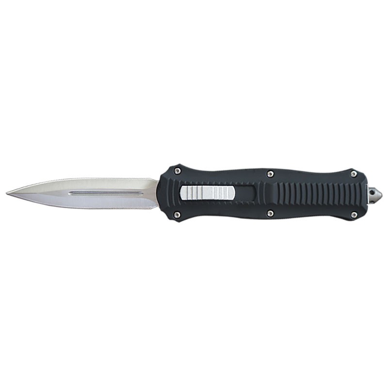 Front Switch Double Edge OTF Knife - Black Handle