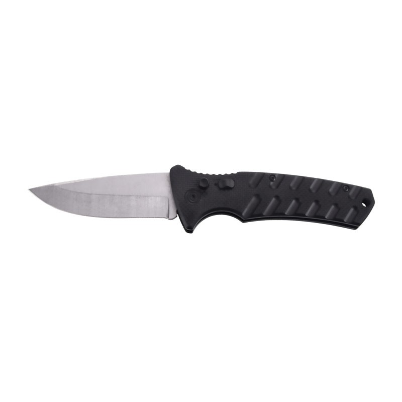 SwiftEdge Tactical Automatic Knife - Clip Point - Black with Silver  Blade