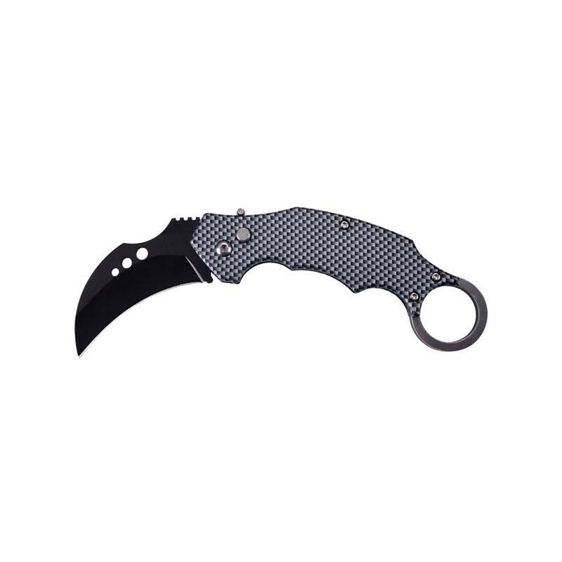 Karambit Style Automatic Knife - Carbon Fiber