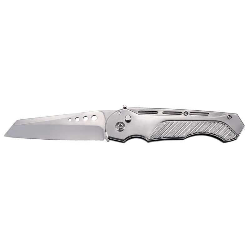 Wharncliffe Blade Automatic Knife - Silver