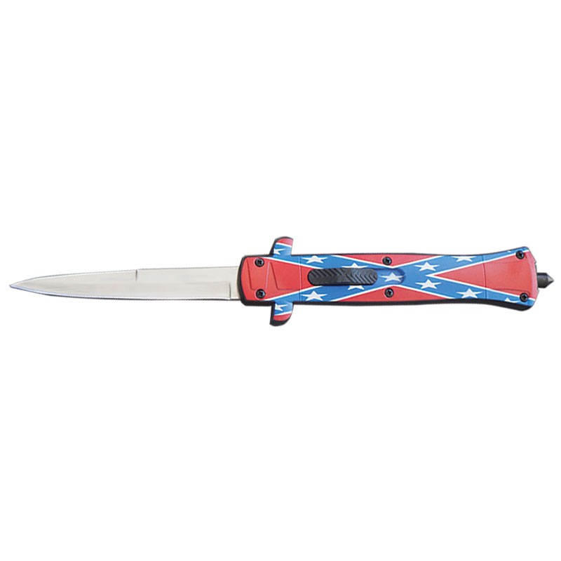 Dixie Flag Design ABS Handle OTF Knife