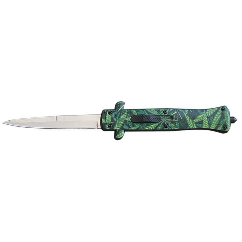 Marijuana Design ABS Handle OTF Knife