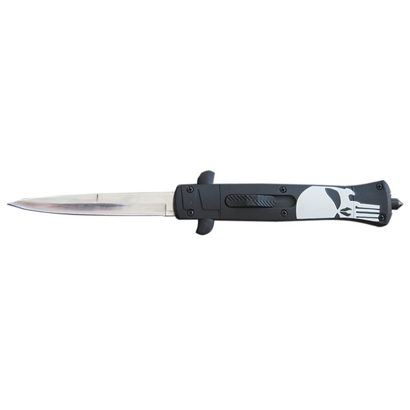 Punisher Skull Design ABS Handle OTF Knife