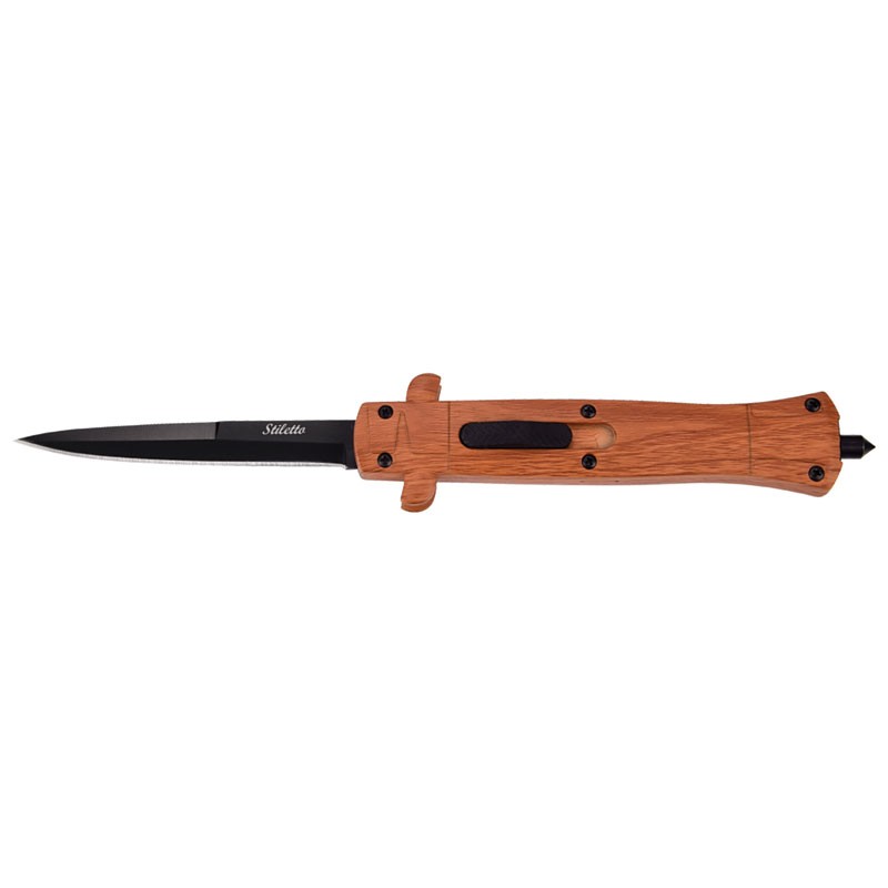 Wood Print ABS Handle OTF Knife