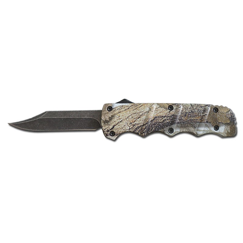 Bowie Blade OTF Knife - Brown Camo