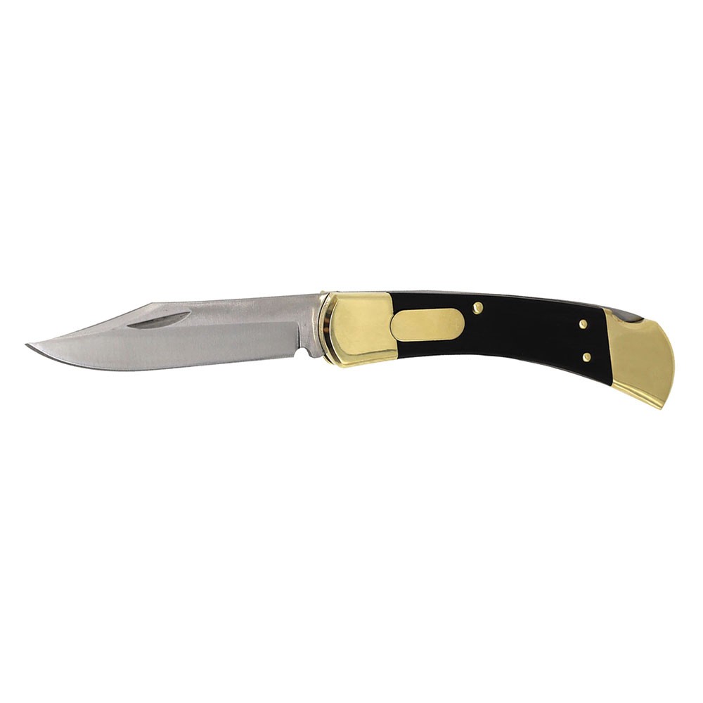 Brass Bolster Automatic Knife - Classic Elegance Meets Modern Efficiency