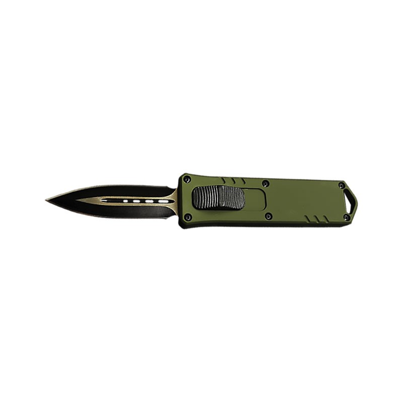 Stubby Front Switch OTF Knife - Green