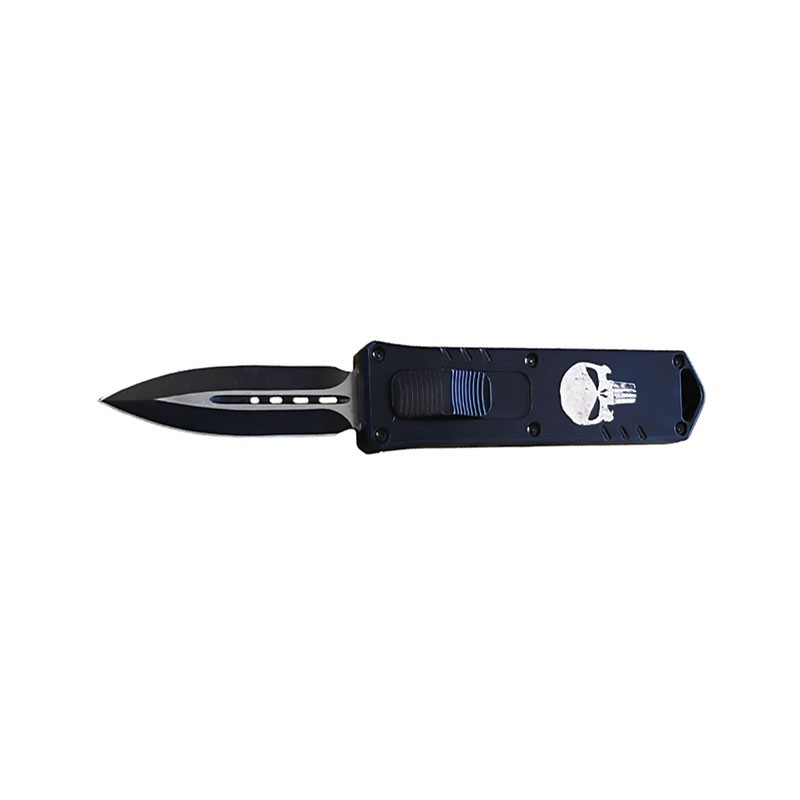 Compact Commando Stubby Front Switch OTF Knife - Punisher