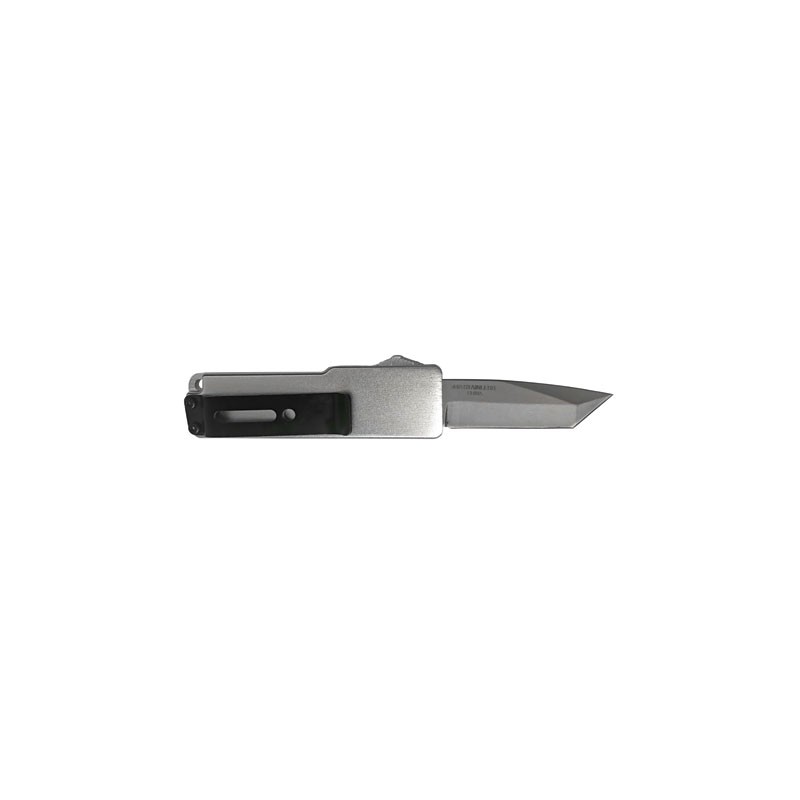 Snap Chop In-and-Out Tanto OTF Knife with Money Clip - Silver
