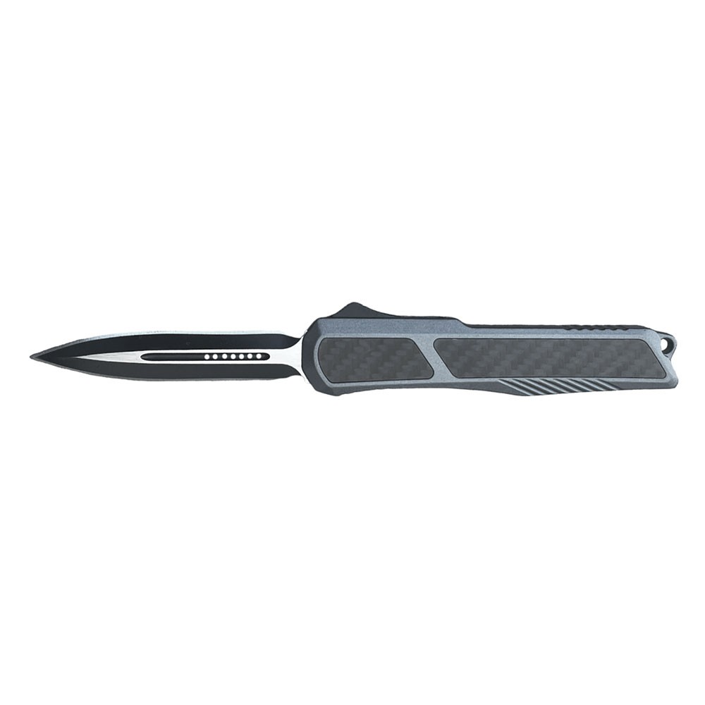 Stealth Guardian OTF Knife with Carbon Fiber Inlay - Gray