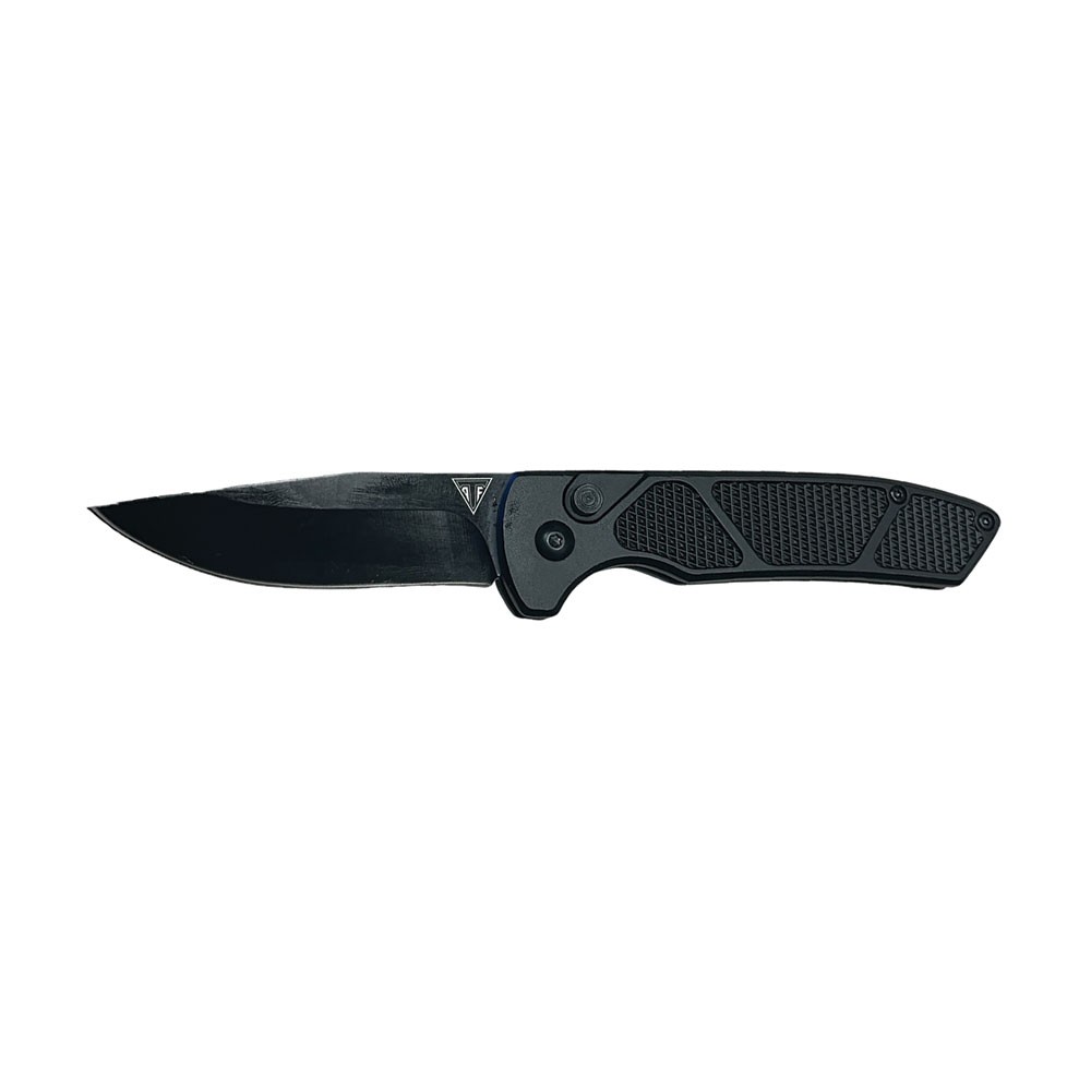 Vanguard Tactical Automatic Knife - Black Clip Point