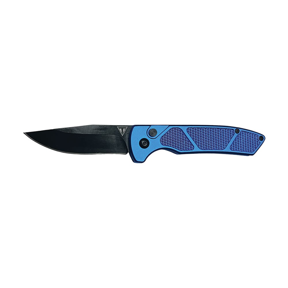 Vanguard Tactical Automatic Knife - Blue Clip Point