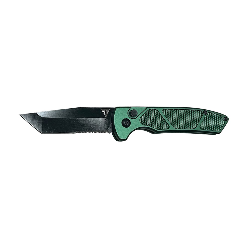 Vanguard Tactical Automatic Knife - Green Tanto Point