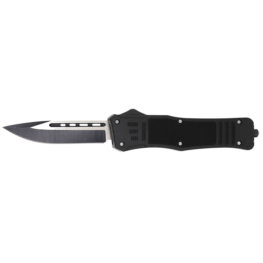 Black Handle OTF Knife - Sleek, Tactical, and Ready for Action - Clip Point