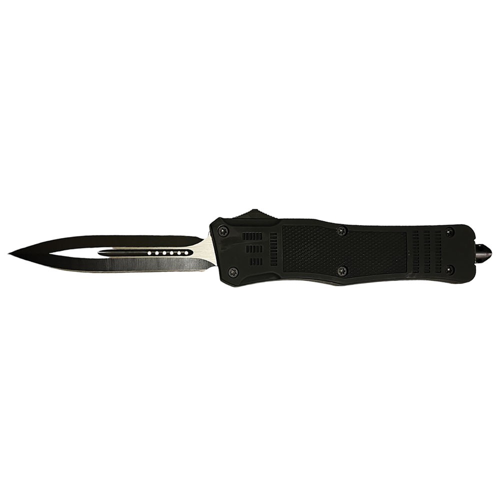 Black Handle OTF Knife - Sleek, Tactical, and Ready for Action - Double Edge