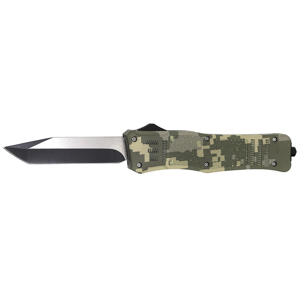 Digital Camo OTF Knife - Tactical Precision with a Stealthy Edge