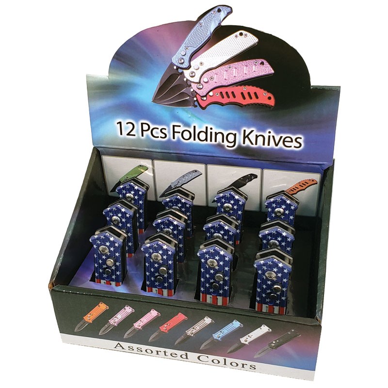12 Pack Mini Joker Automatic Knives - USA