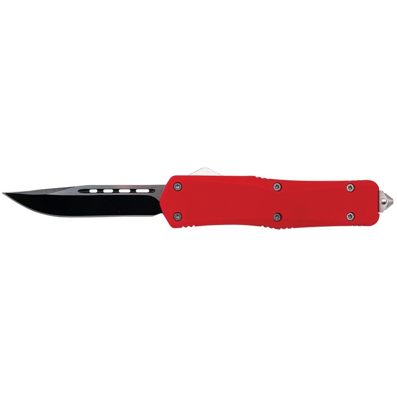 Smooth Operator OTF Knife - Full Size Red Clip Point Plain