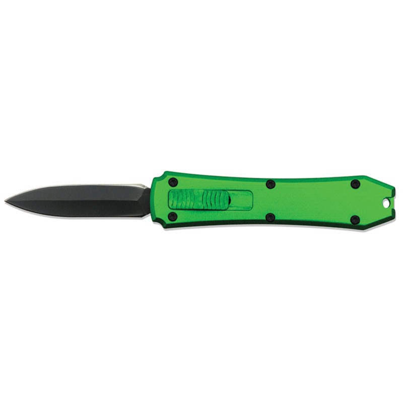 OTF Green Handle & Black Blade with Switch on Top Auto 