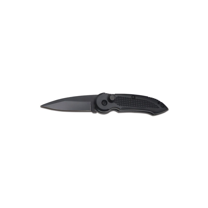 ABS Handle Automatic Knife with Plastic Sheath - Black