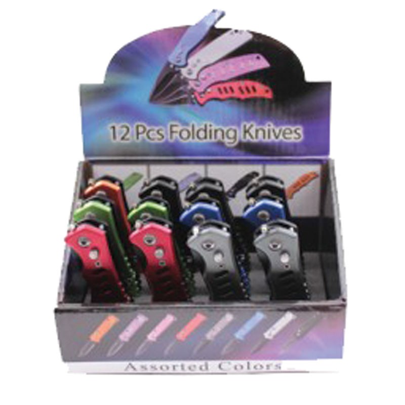 12 Pack Automatic Knives - Assorted Colors