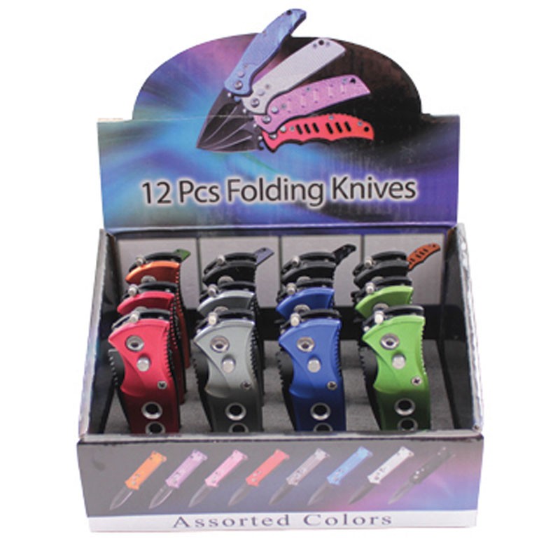 12 Pack Automatic Knives - Comes in 6 Assorted Colors