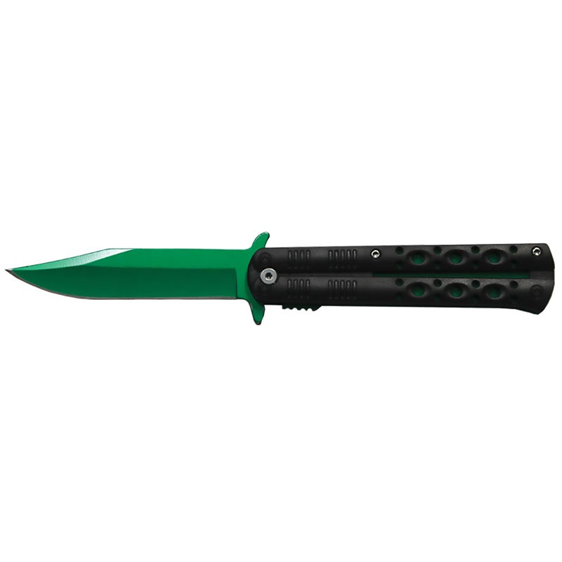 Butterfly Style Handle Assisted Opening Knife - Green