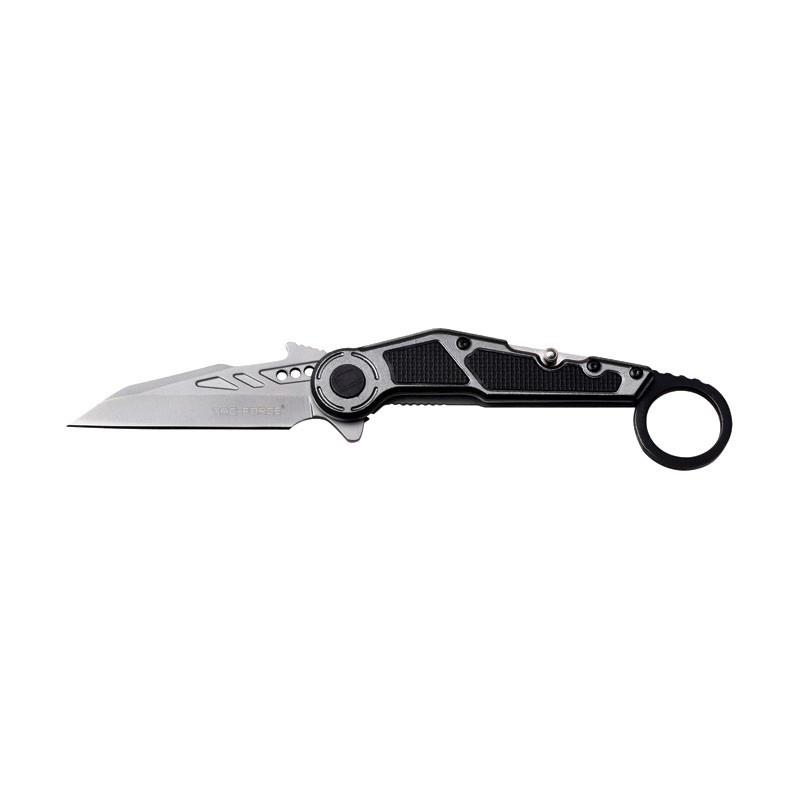 Tac-Force Spring Assisted Knife - TF1041GY - Gray with Finger Hook