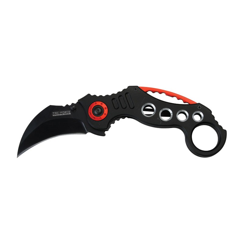 Karambit Assisted Opeing Knife - Black with Red