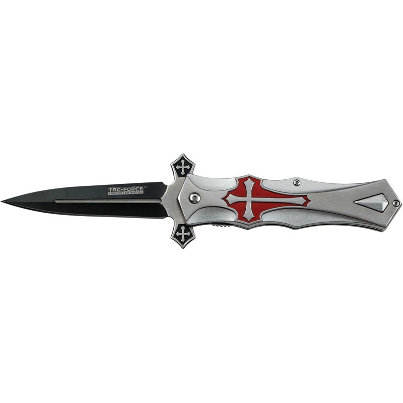 5In Folding Knife with Black Blade Red/Black Handle
