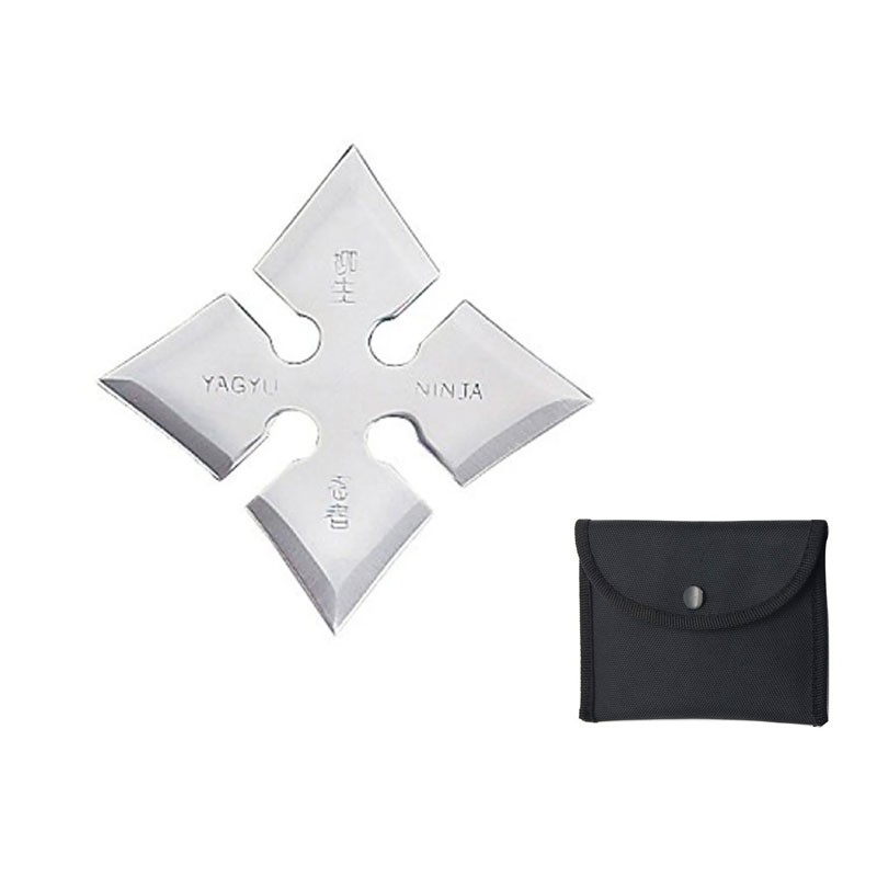 4 Wide Point Throwing Star - Silver