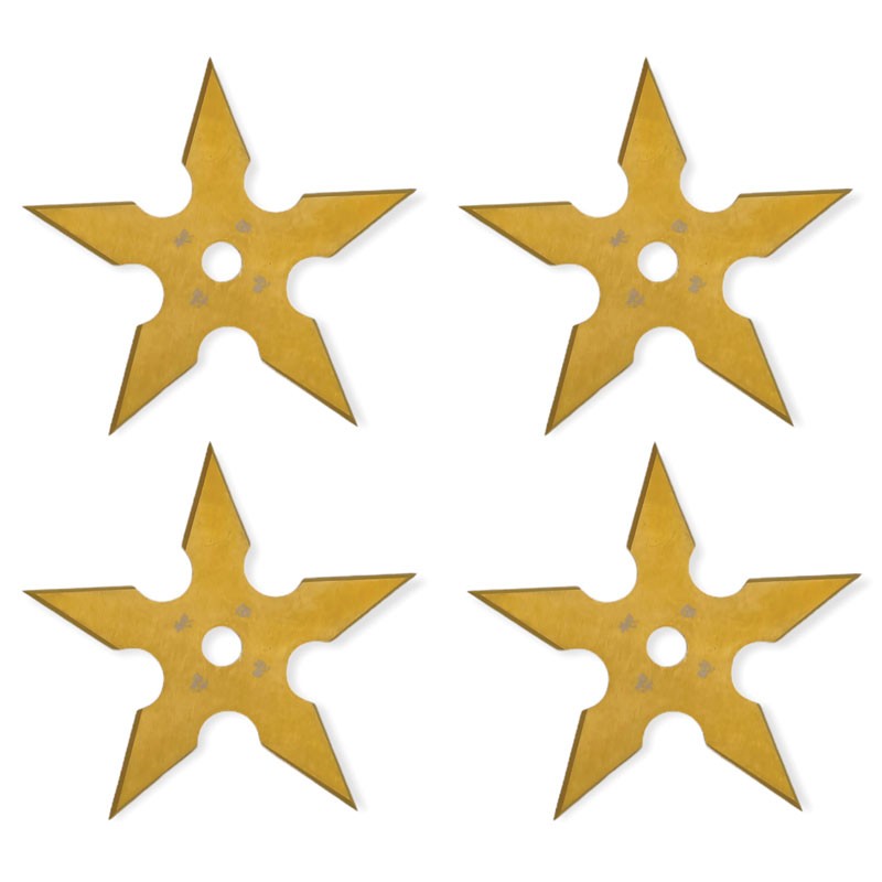 NinjaQuartet Precision Throwing Stars - Gold