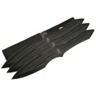 10" Balanced 3 Piece Throwing Knife Set - Black