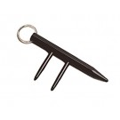 5.5" Kubaton Key Ring Black with Finger Spikes